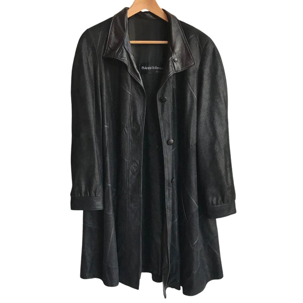 Philippe Vallereuil Plus Size Vintage Suede Patchwork Swing Coat 2-3X(?)Pls Read